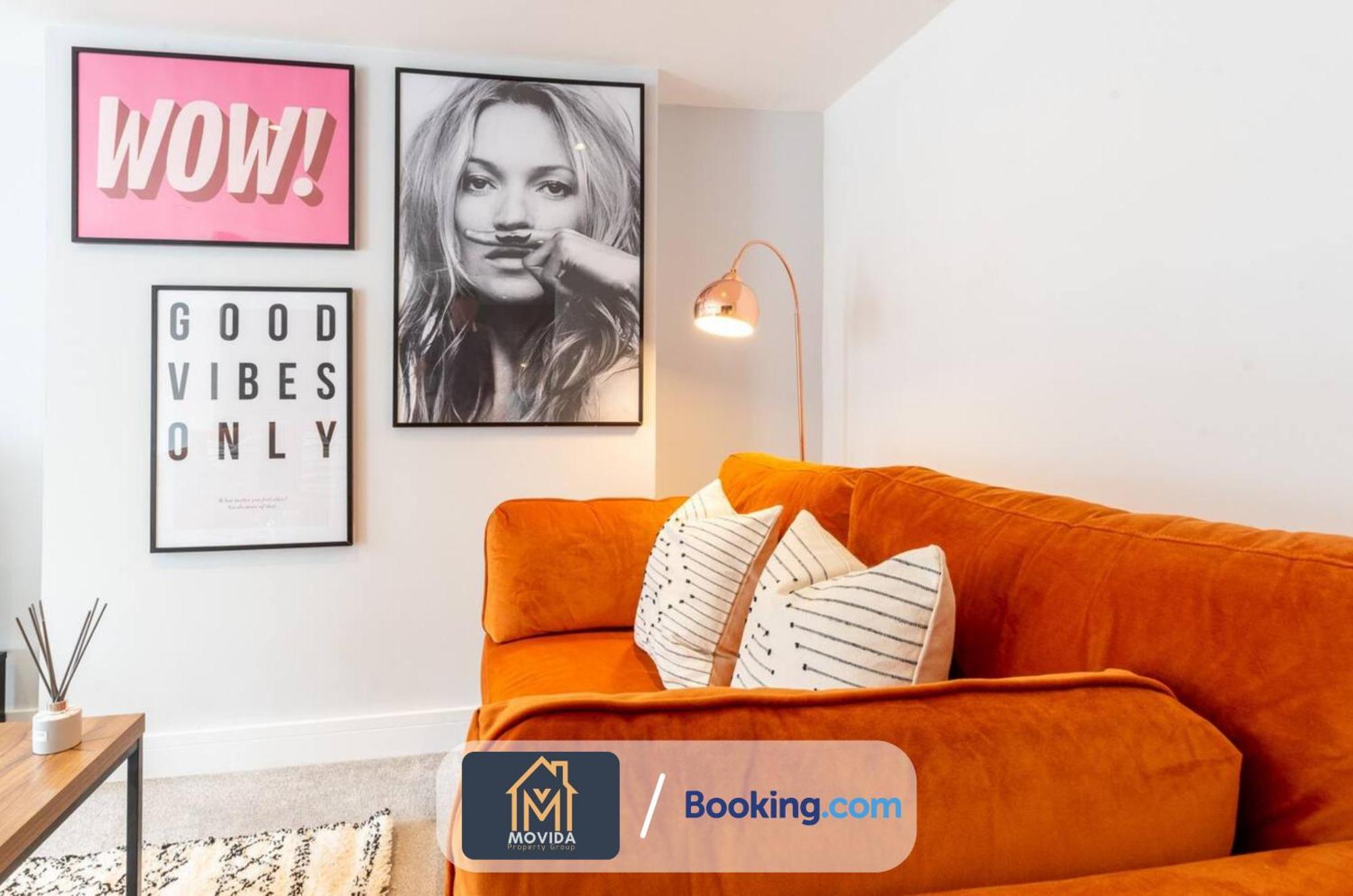 Stylish Two Bed Town Centre Apartment By Movida Property Group Short Lets & Serviced Accommodation With Parking Harrogate Exterior foto