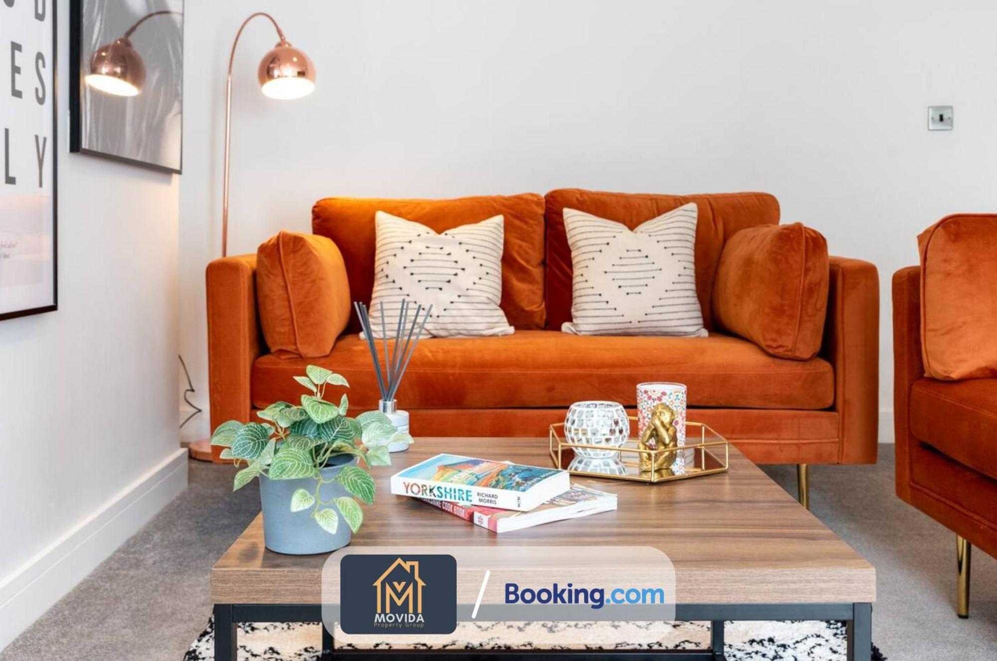 Stylish Two Bed Town Centre Apartment By Movida Property Group Short Lets & Serviced Accommodation With Parking Harrogate Exterior foto